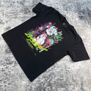 Lowkey! On My Way To Hell Anime Girl Graphic Tee XL Black Pink Manga Goth